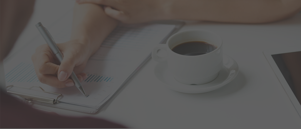 Writing notes with coffee