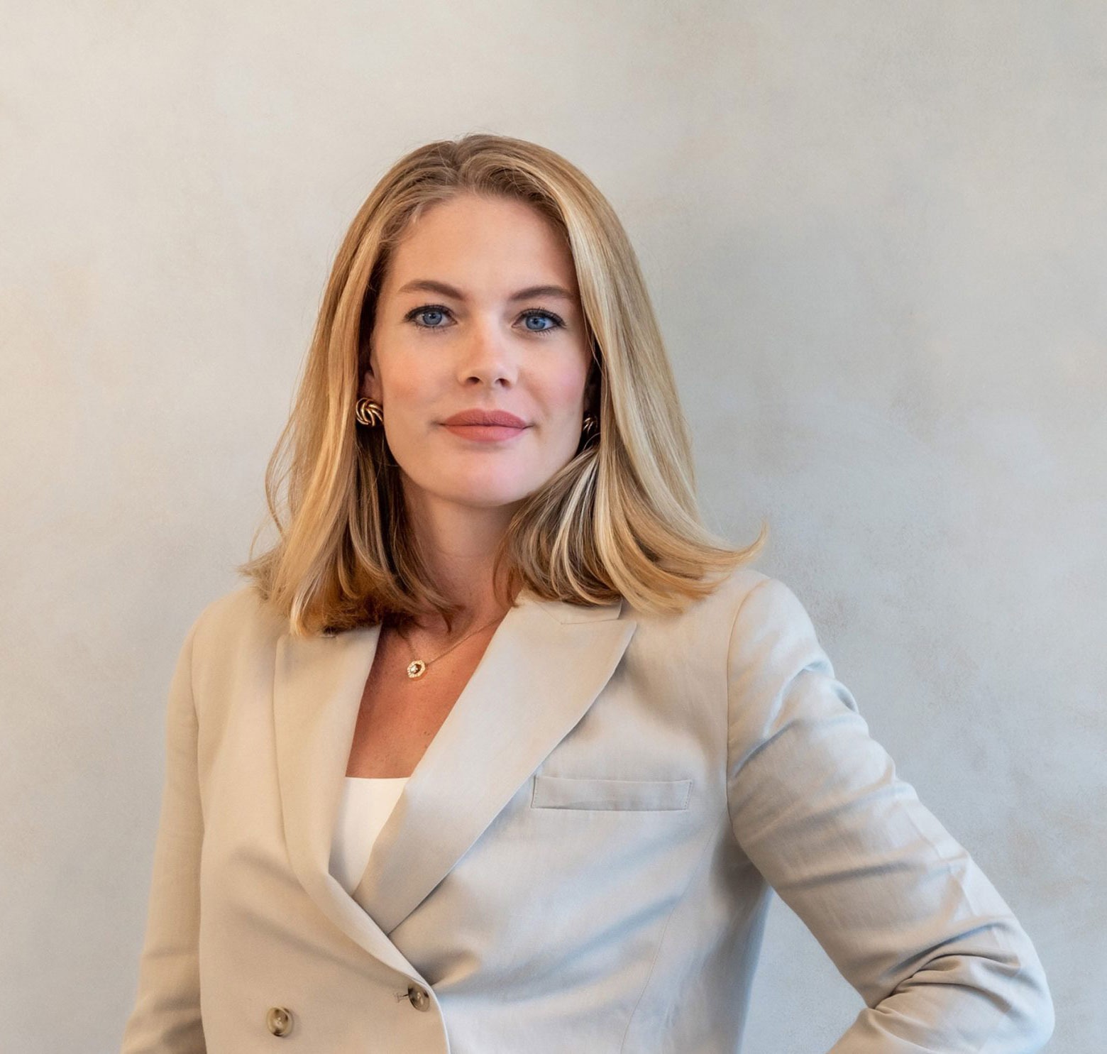 Woman in light blazer