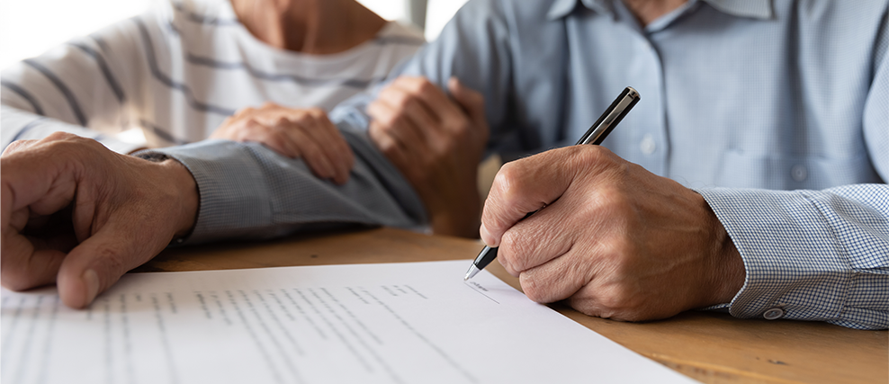 Signing a document together